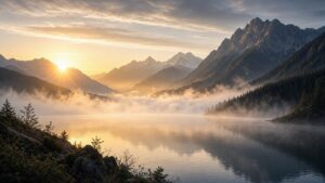 Alba sul paesaggio: metafora di stabilità e rinnovamento per diastasi e colonna