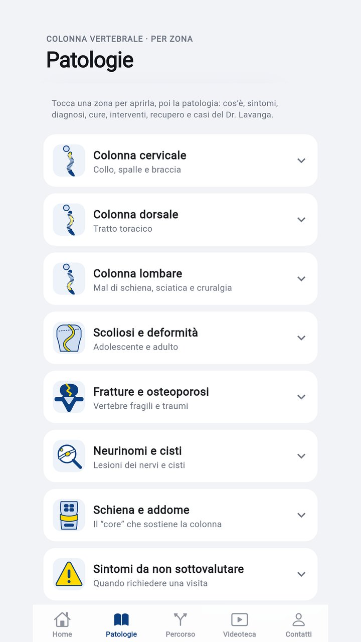 Schermata Patologie