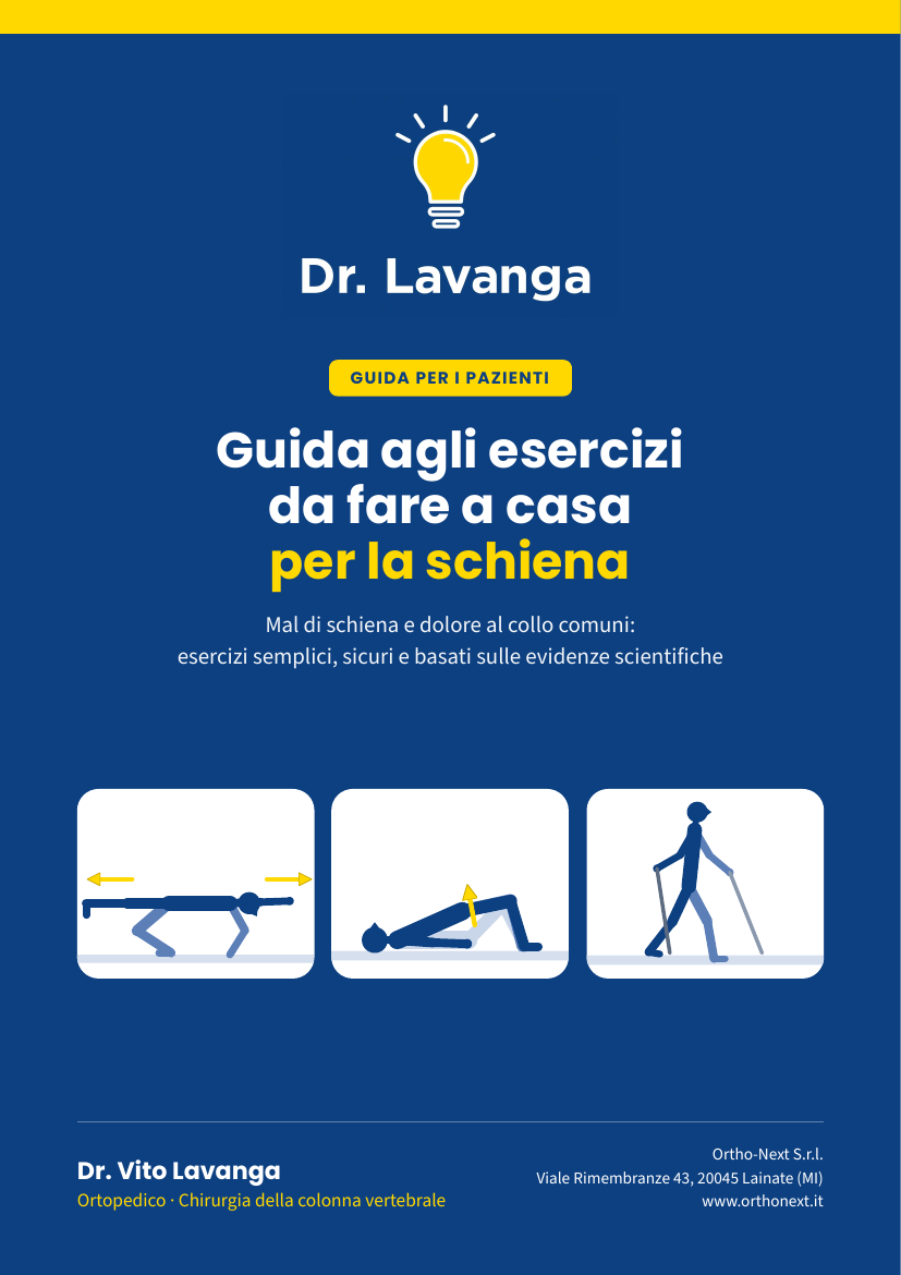 Guida gratuita esercizi schiena a casa - Ortho-Next Lainate